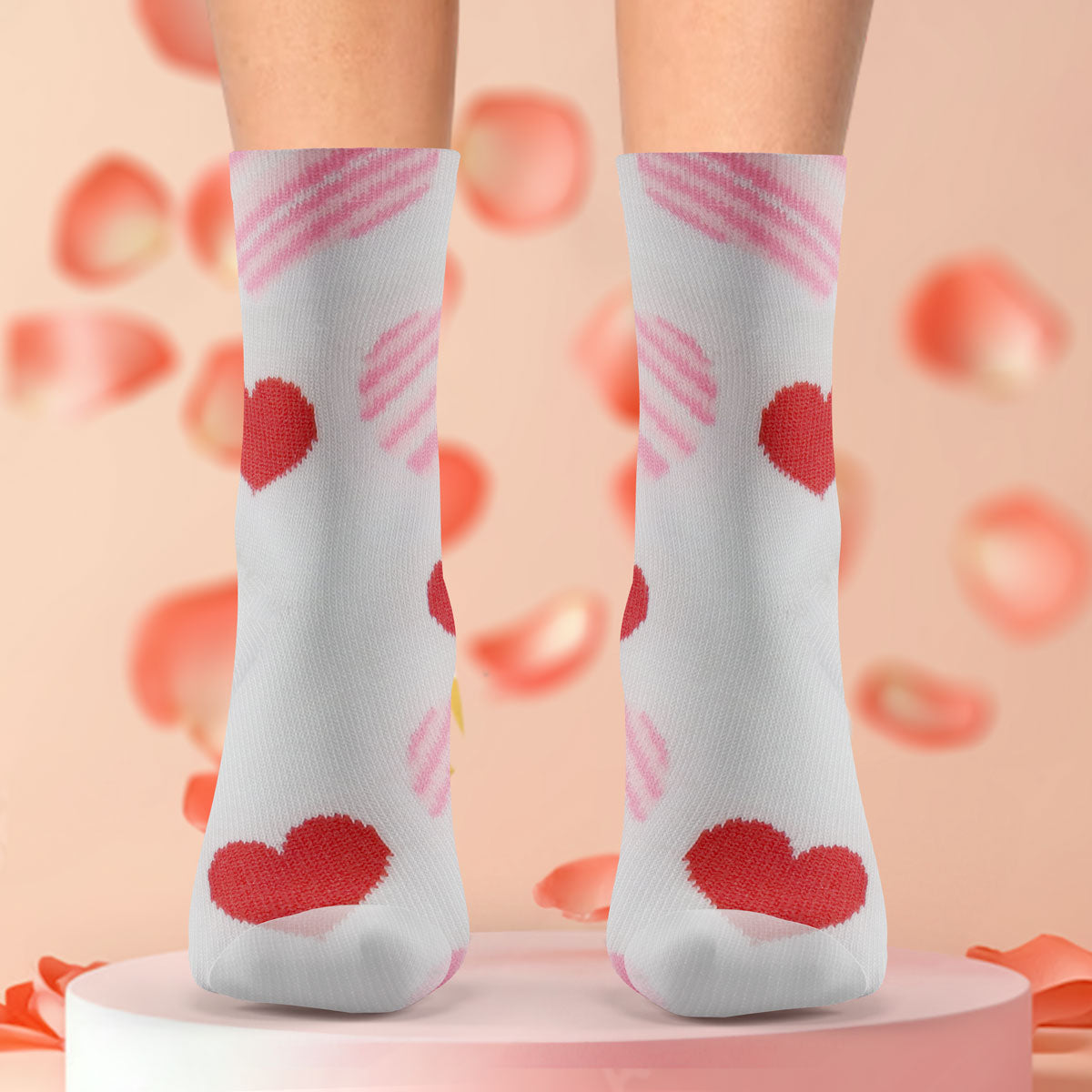 Calcetines de Corazón, color Blanco