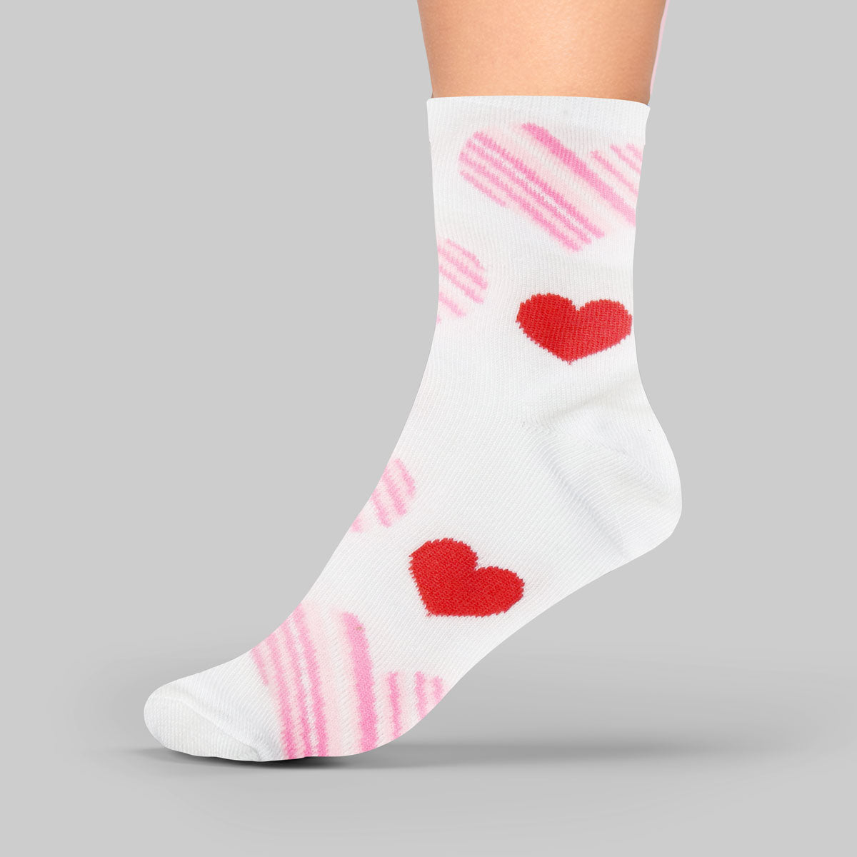 Calcetines de Corazón, color Blanco