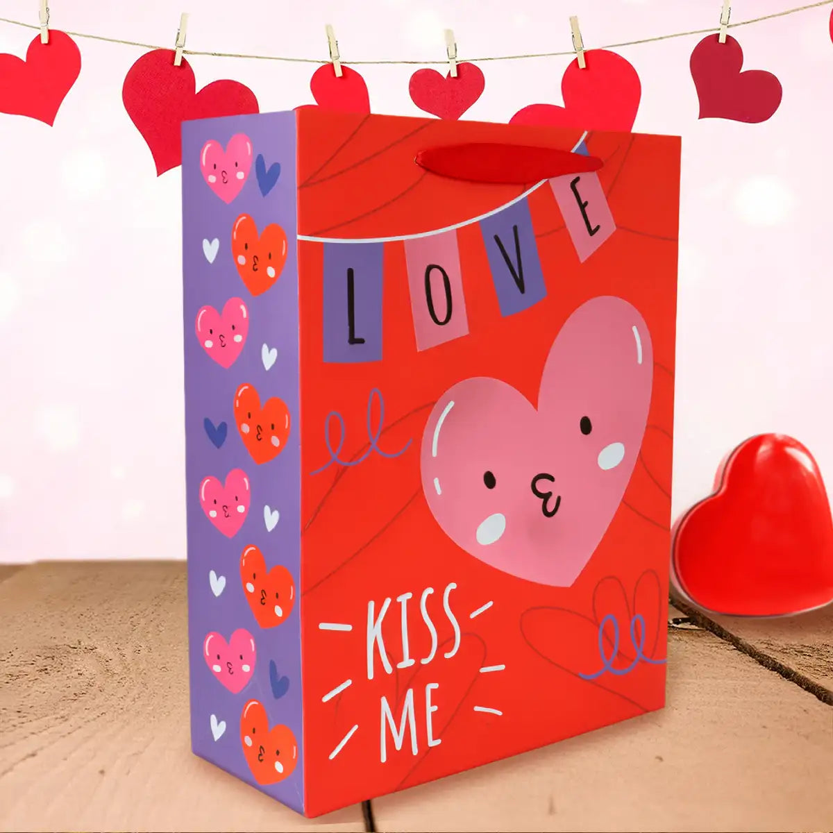 Bolsa de Regalo, Love, Color Rojo