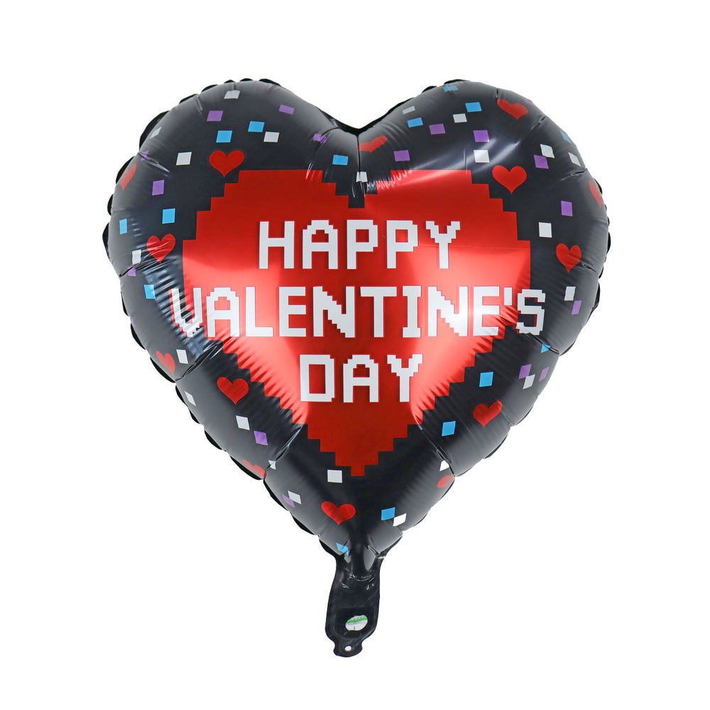 Globo Metálico "Happy Valentine's Day", Estilo Pixel