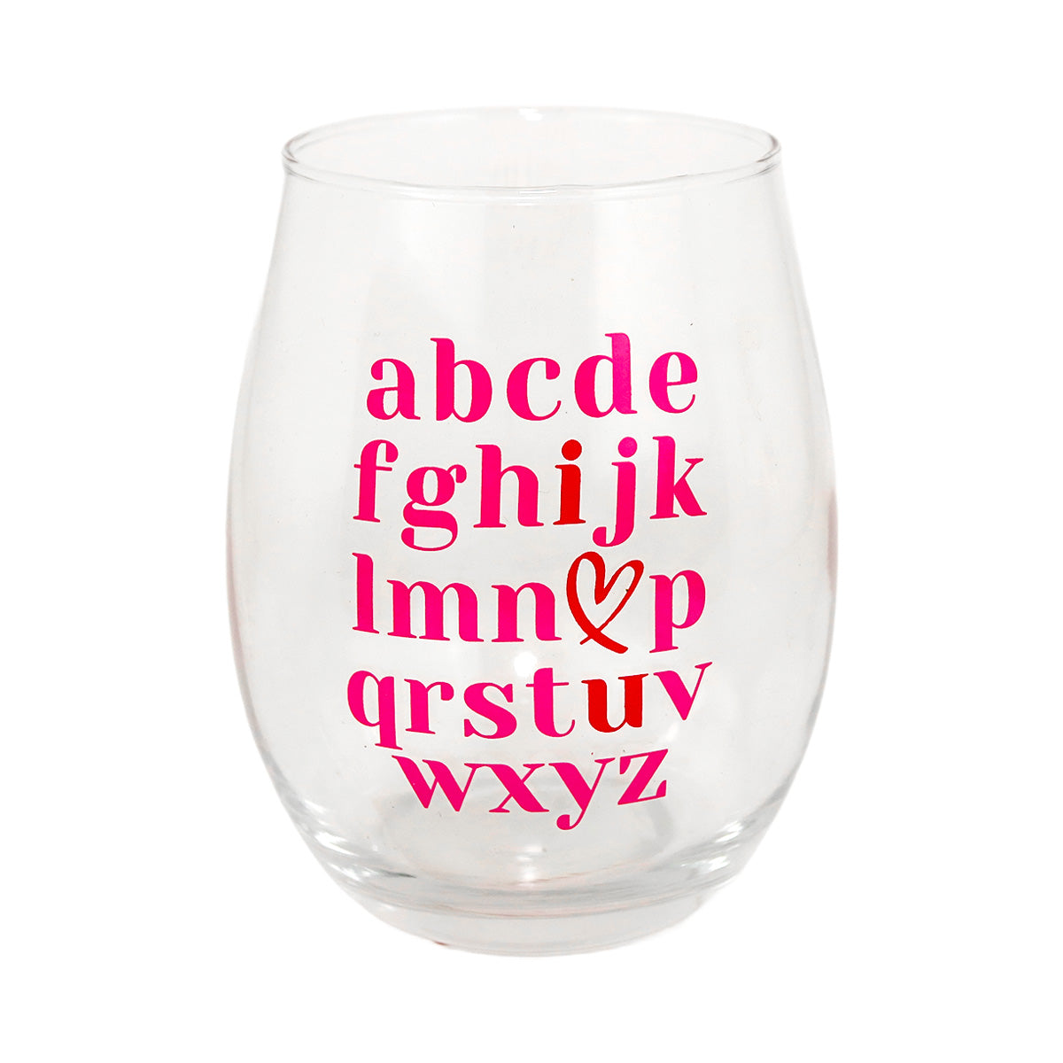 Vaso de Vidrio sin Tallo, Transparente con Detalles color Fiusha