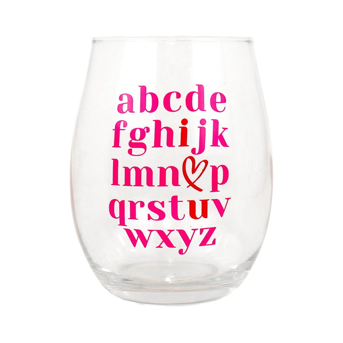 Vaso de Vidrio sin Tallo, Transparente con Detalles color Fiusha