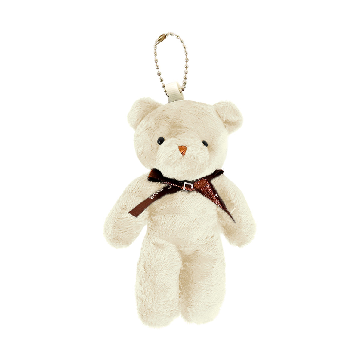 Llavero Oso de Peluche, Color Beige