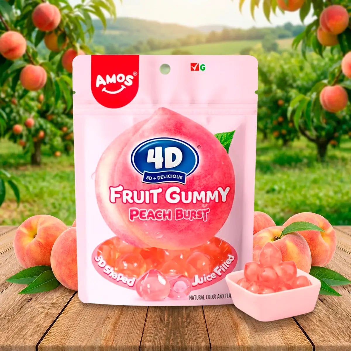 Durazno, Gomitas Pelables, Peelerz, 62 gr