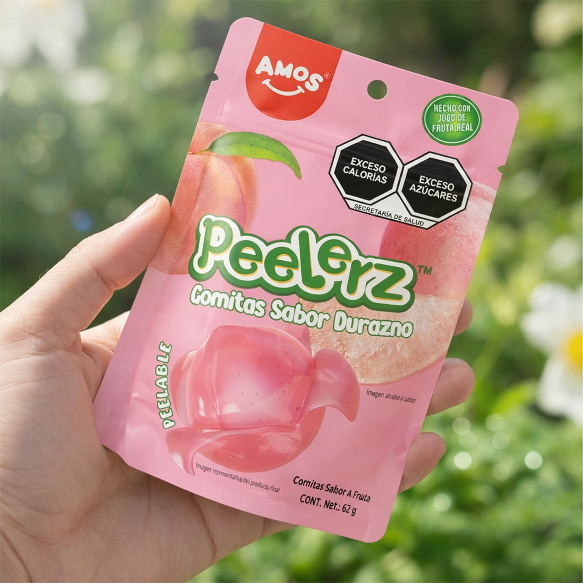 Durazno, Gomitas Pelables, Peelerz, 62 gr