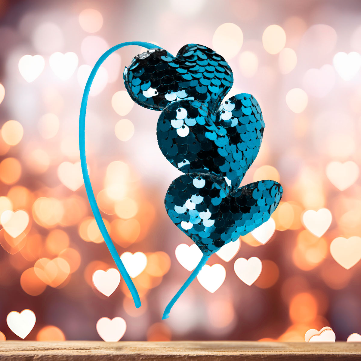 Diadema con Lentejuelas, color Azul