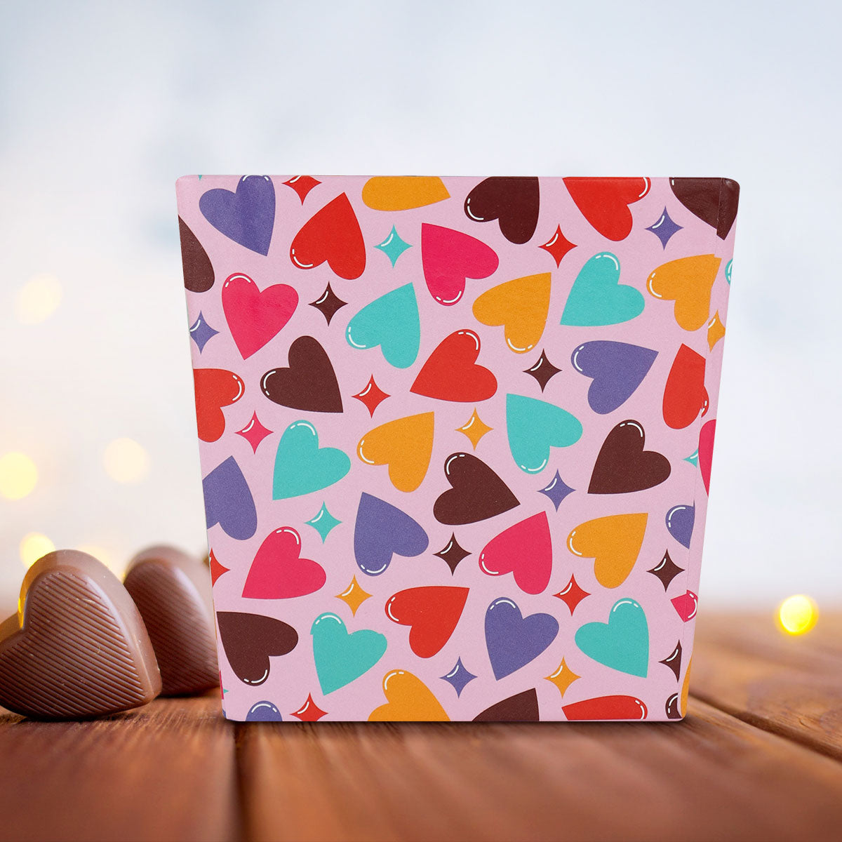 Caja para Regalo de Corazones, colores