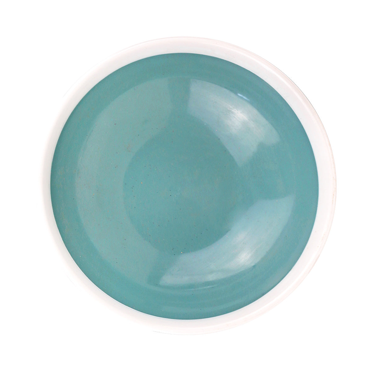 Tazón de Cerámica color Azul Menta con Blanco, 17cm