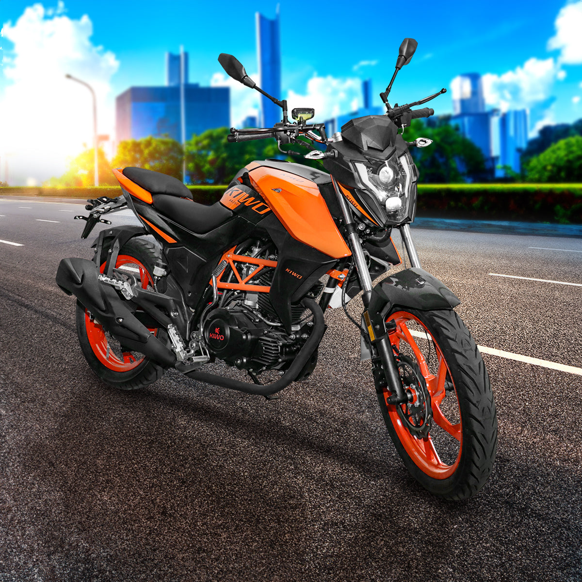 Motocicleta Kiwo Ak250 2025 color Naranja