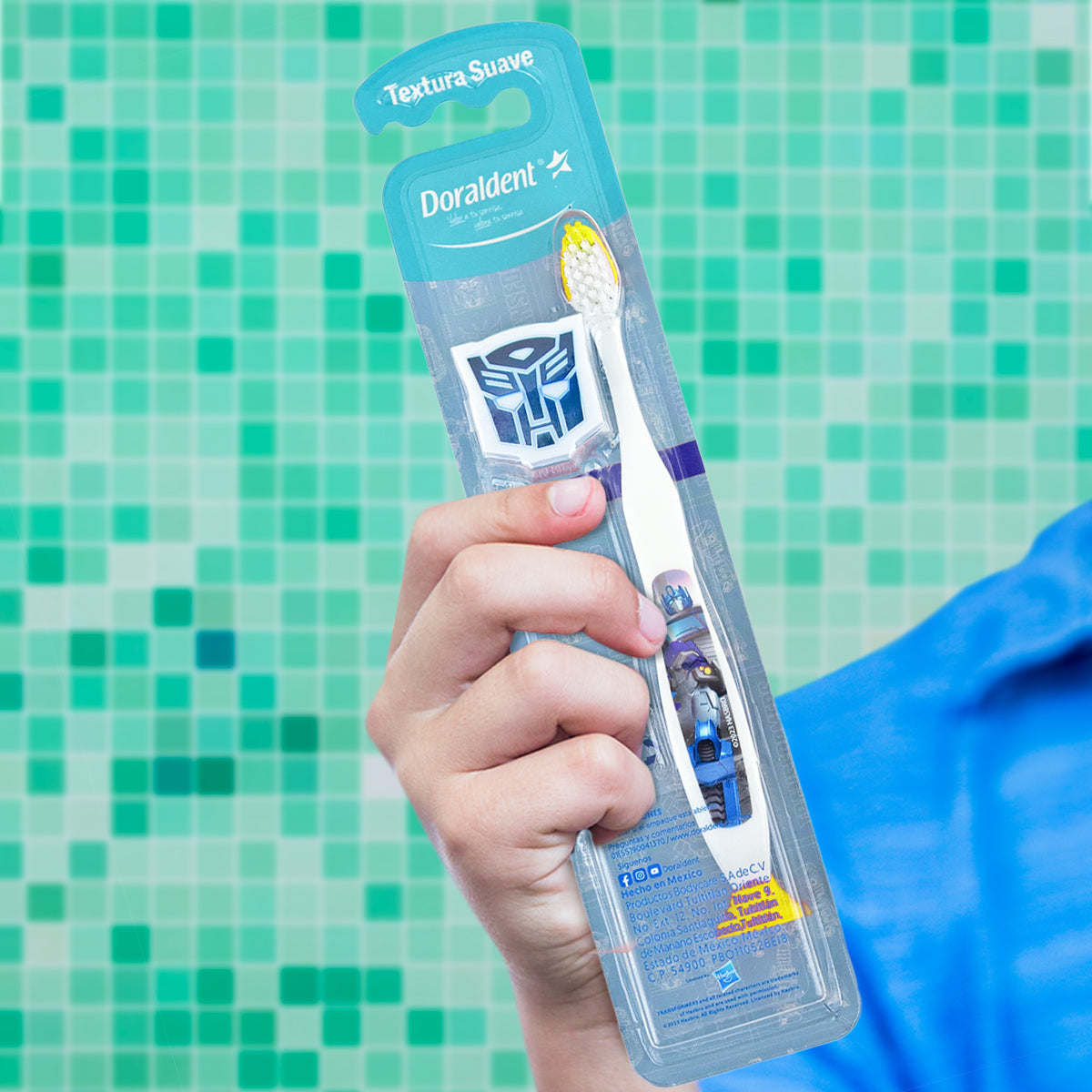 Cepillo Dental Doraldent Infantil Transformers, color Amarillo