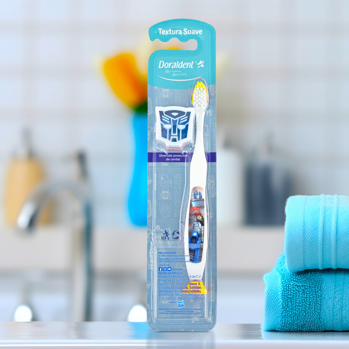 Cepillo Dental Doraldent Infantil Transformers, color Amarillo