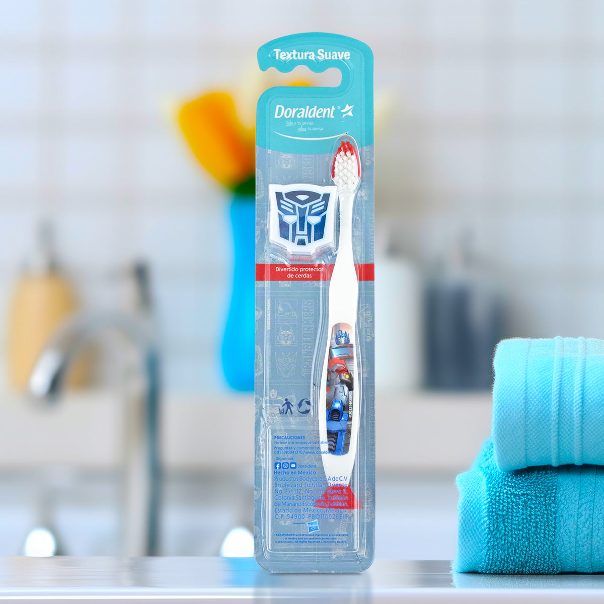 Cepillo Dental Doraldent Infantil Transformers, color Rojo