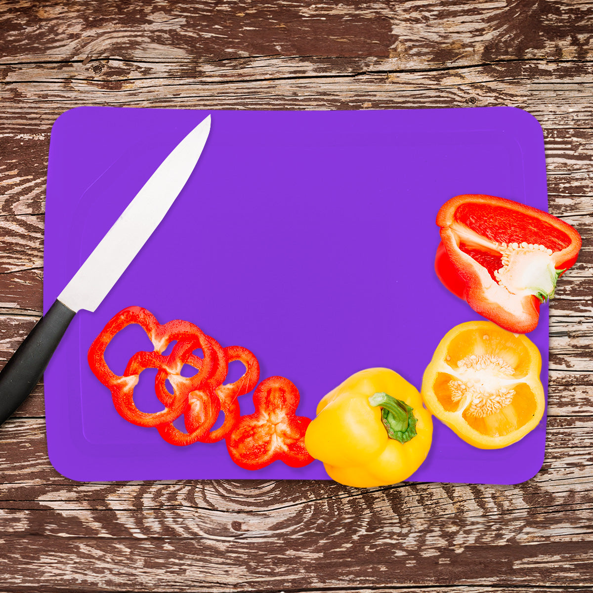 Tabla para Picar de Plástico, Color Morado