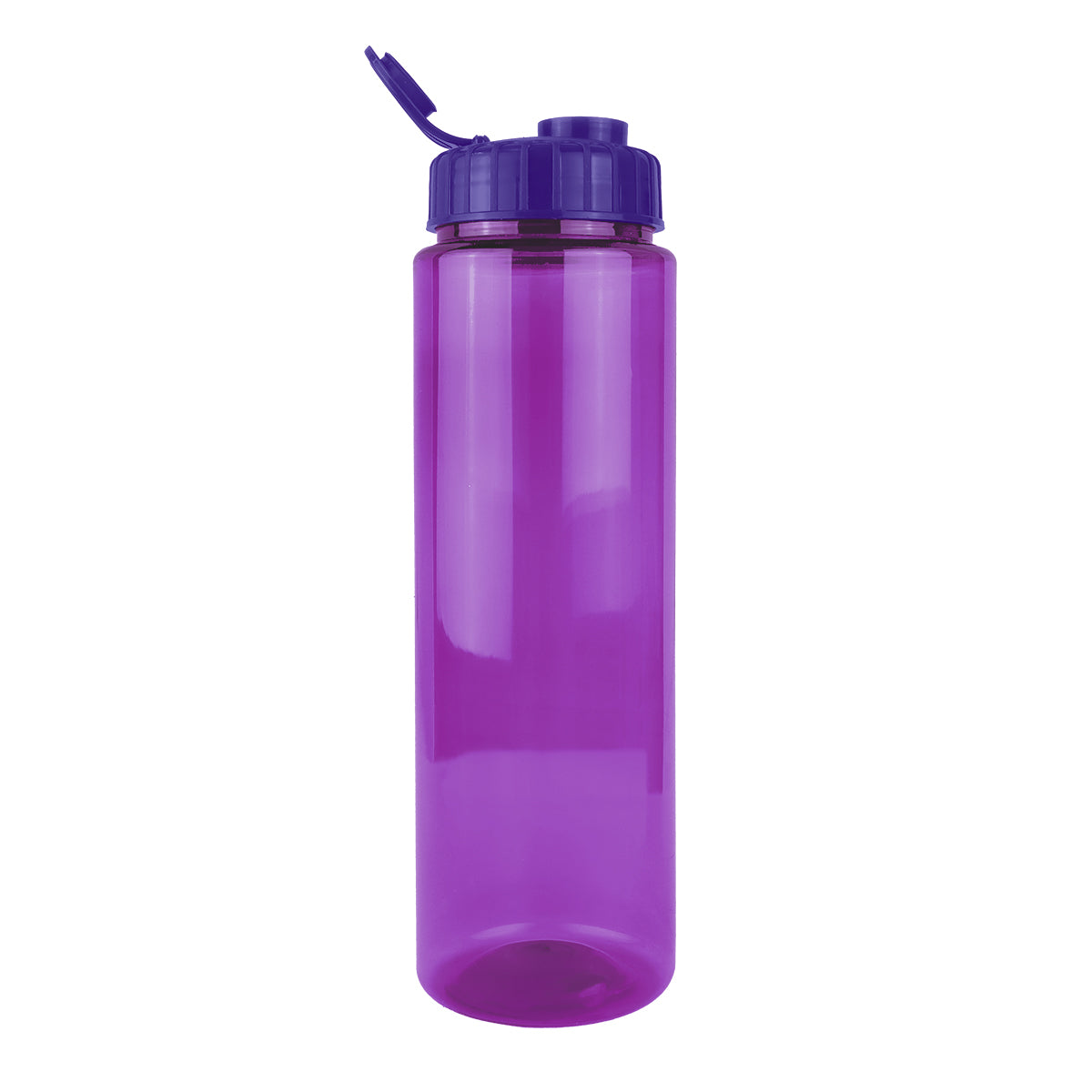 Botella de Agua de Plástico, Color Morado, 26x7 cm