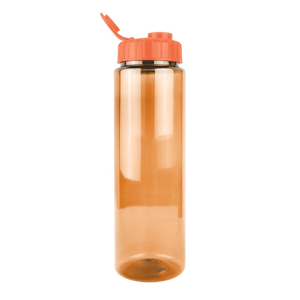 Botella de Agua de Plástico, Color Naranja, 26 cm