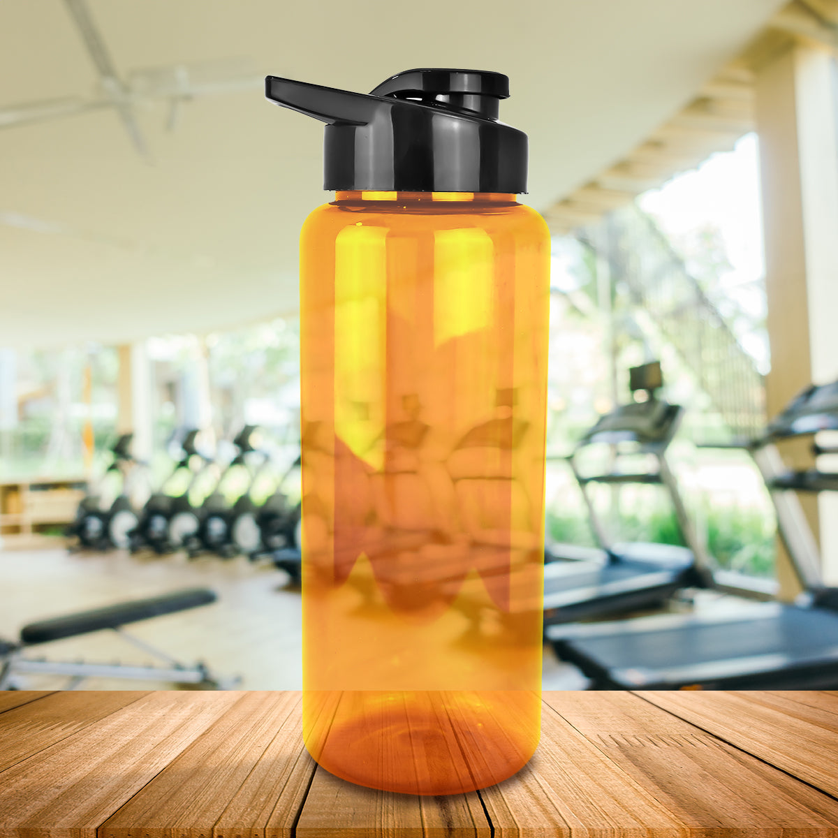 Botella de Agua de Plástico, Color Naranja, 1L