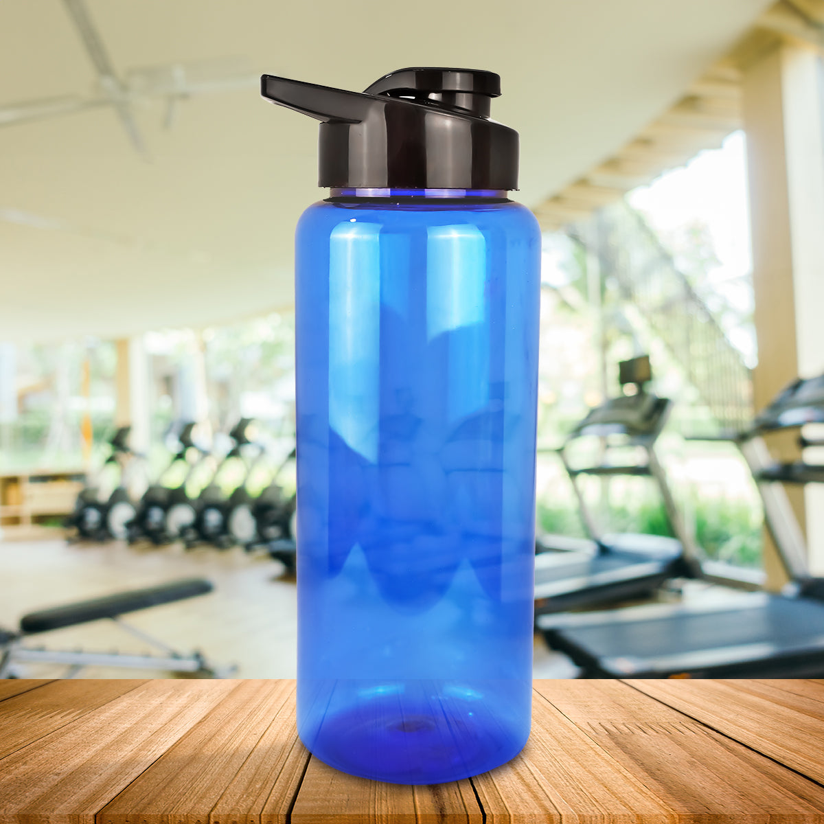 Botella de Agua de Plástico, Color Azul, 1L