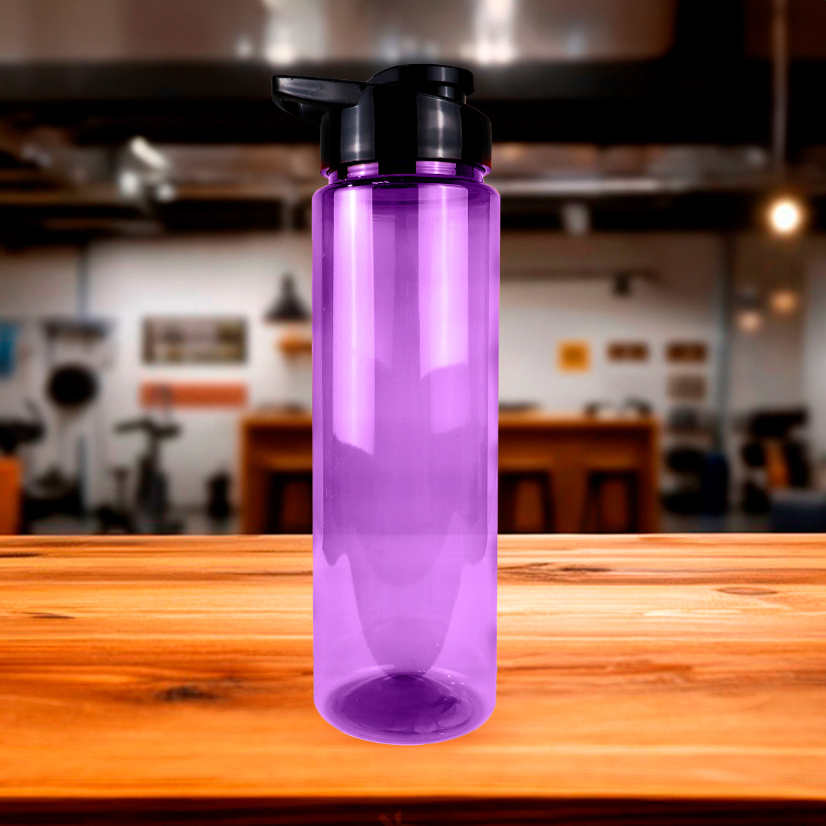 Botella de Agua de Plástico, Color Morado, 900 ml