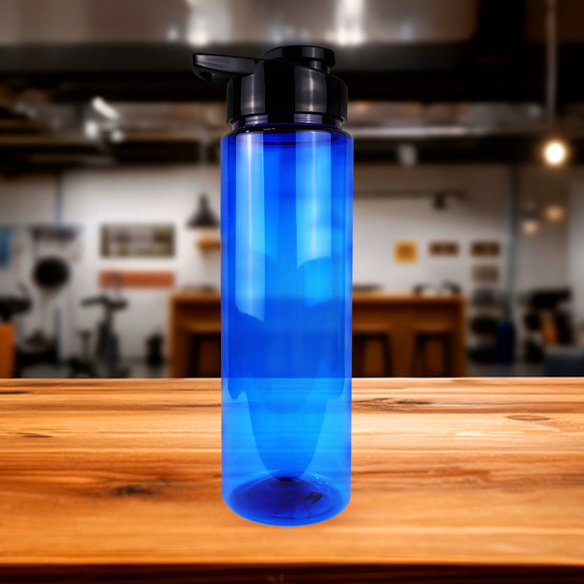 Botella de Agua de Plástico, Color Azul, 900 ml