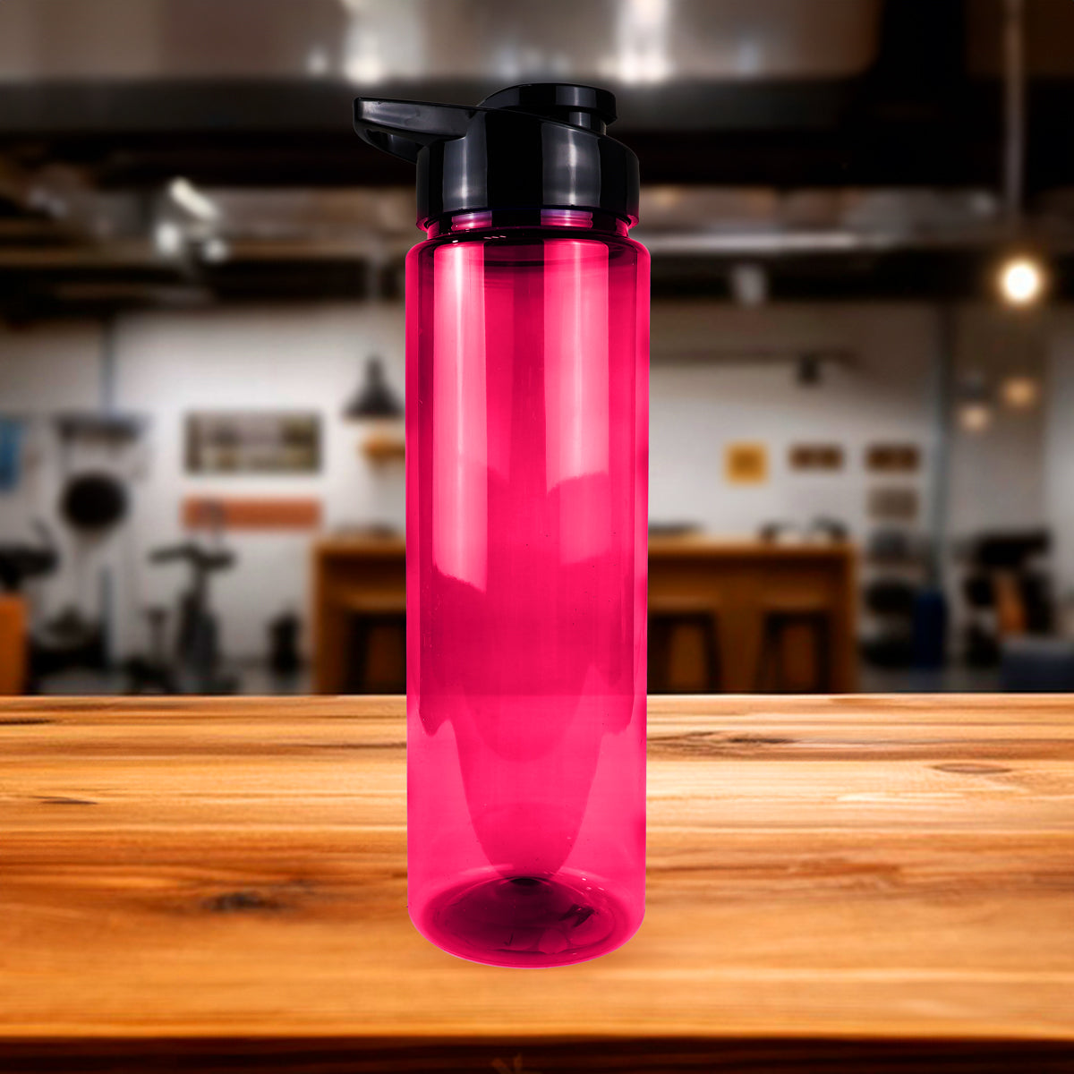 Botella de Agua de Plástico, Color Rosa, 900 ml