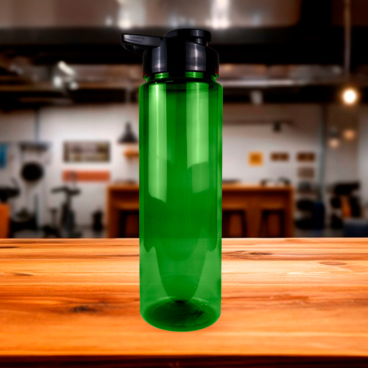 Botella de Agua de Plástico, Color Verde, 900 ml