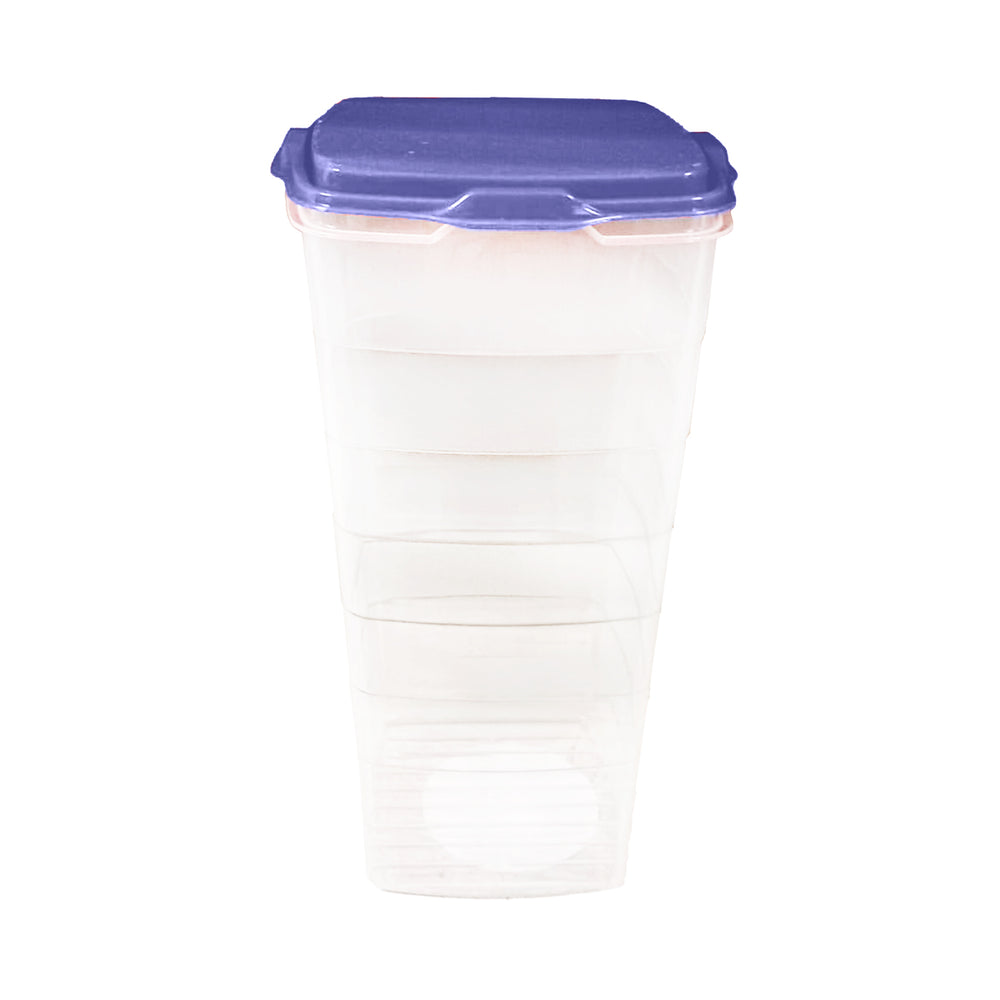 Contenedor Transparente, Tapa Color Azul, 1.2 L