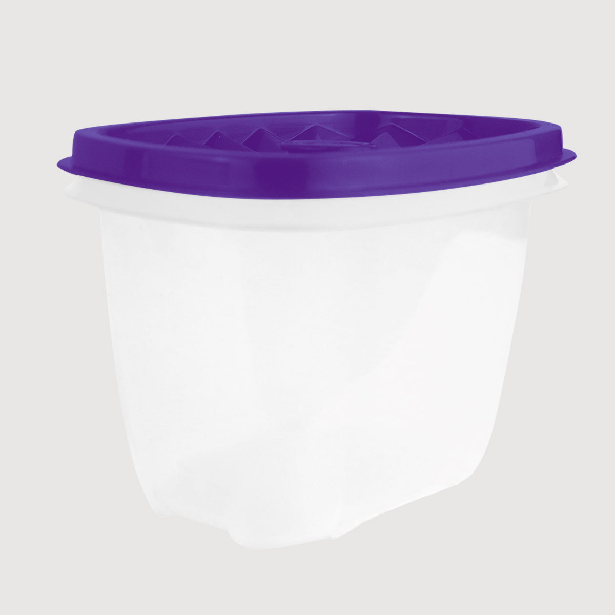 Contenedor Transparente, Tapa Texturizada Color Morada, 500 ml