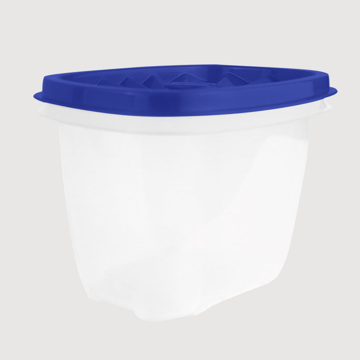 Contenedor Transparente, Tapa Texturizada Color Azul, 500 ml