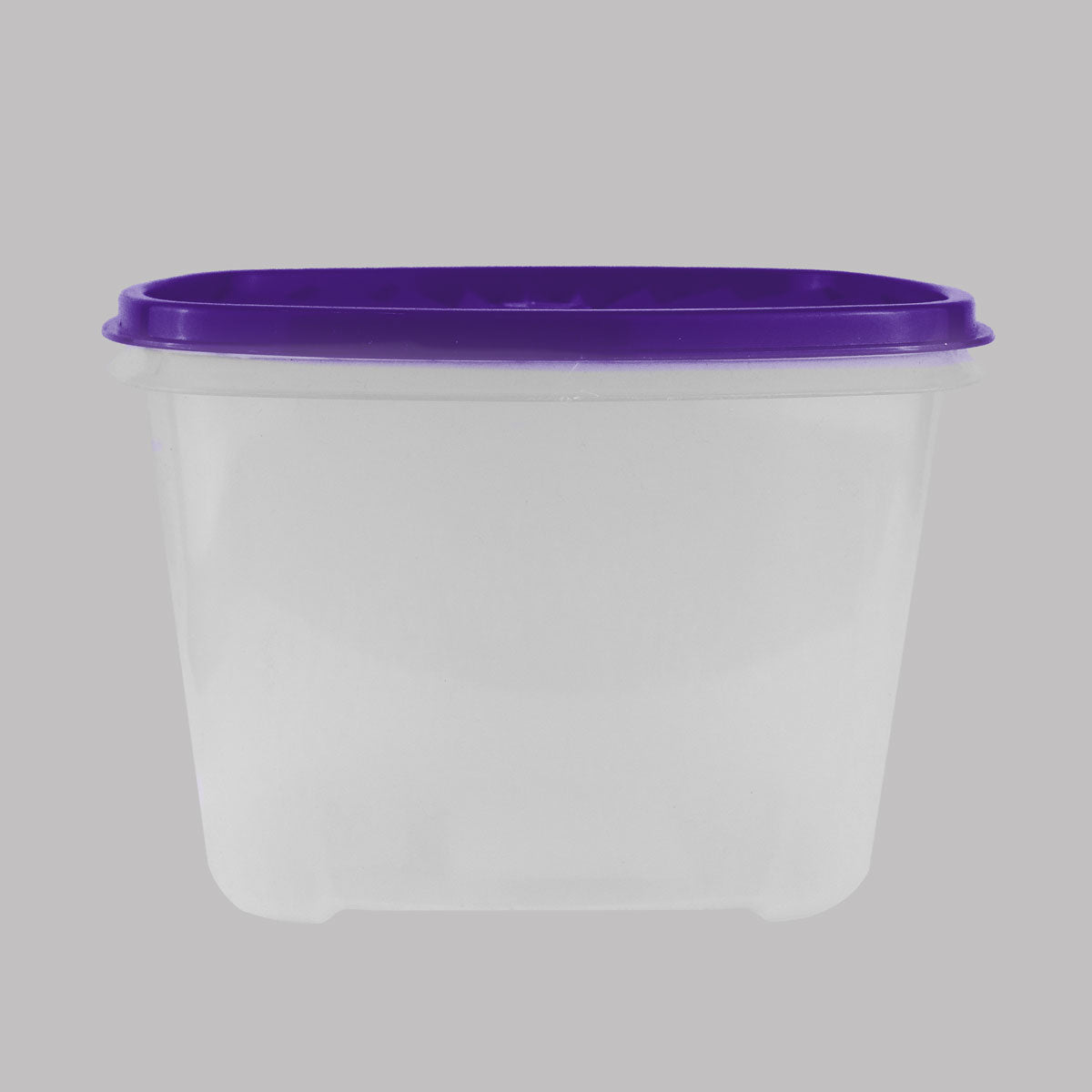 Contenedor Transparente, Tapa Texturizada Color Morado, 1.2 L