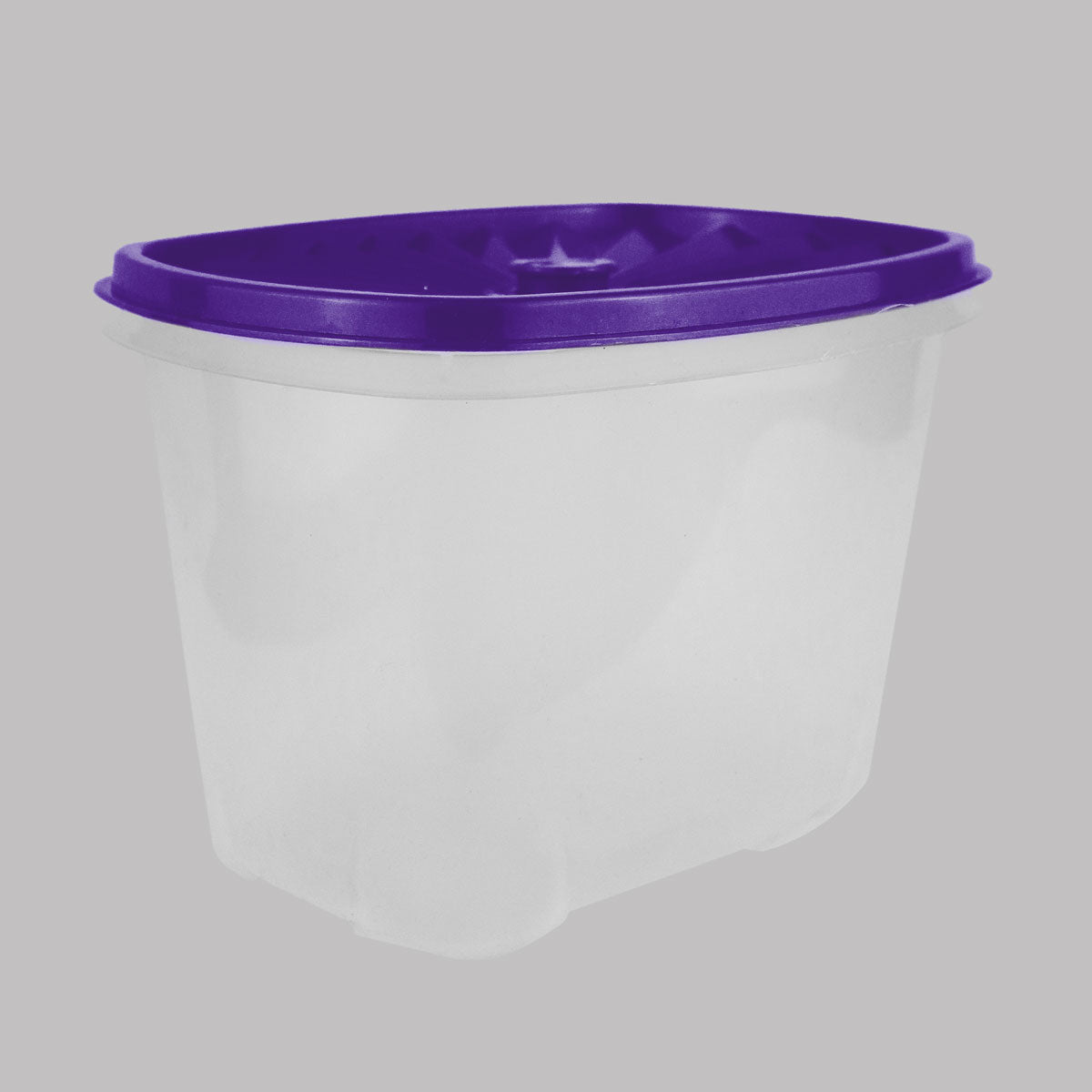 Contenedor Transparente, Tapa Texturizada Color Morado, 1.2 L