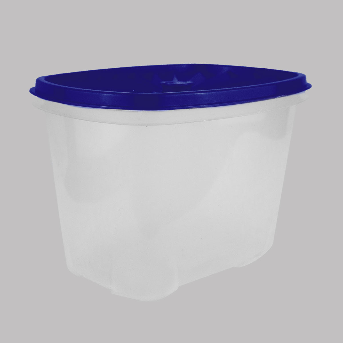 Contenedor Transparente, Tapa Texturizada Color Azul, 1.2 L