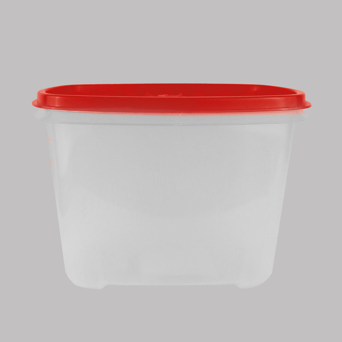 Contenedor Transparente, Tapa Texturizada Color Rojo, 1.2 L