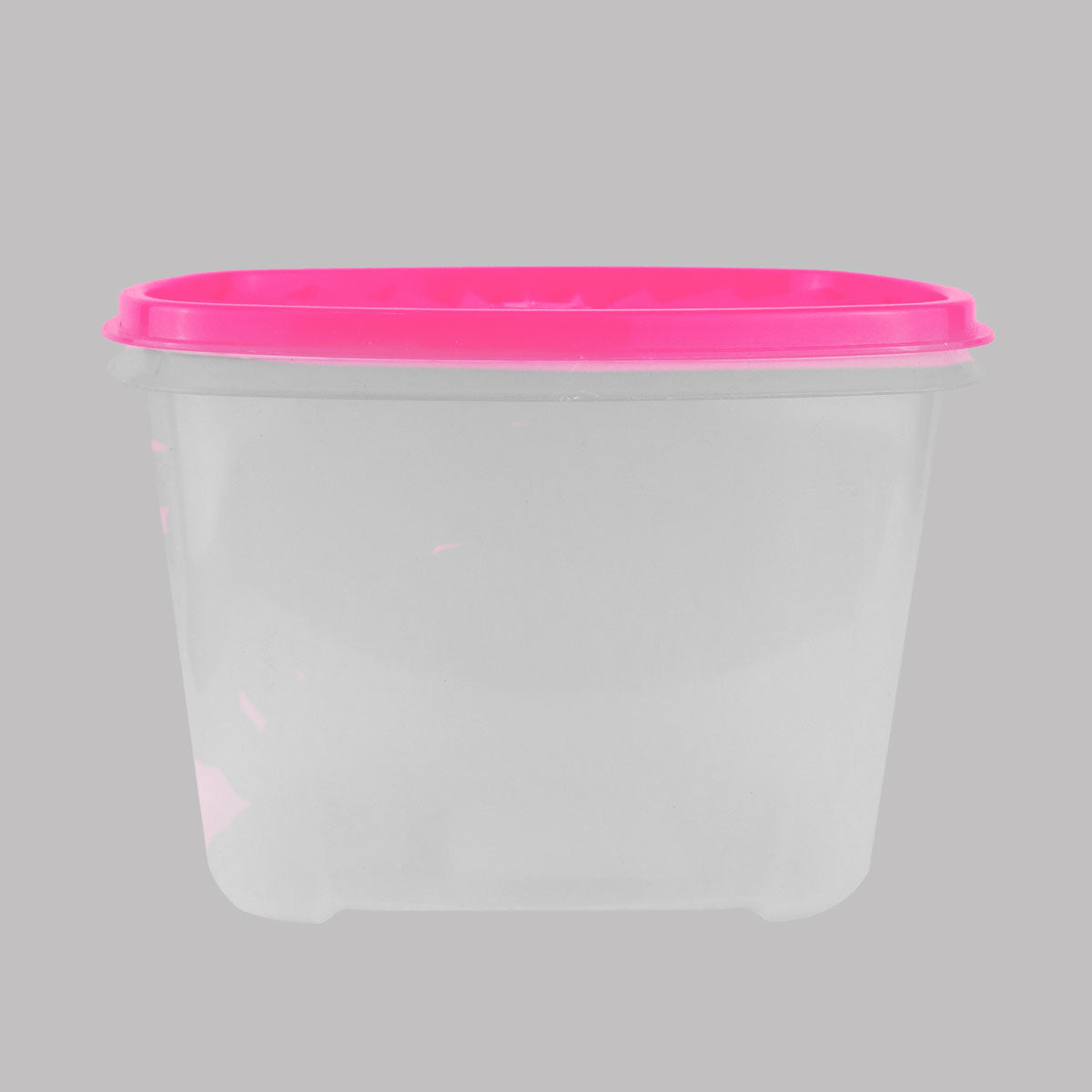 Contenedor Transparente, Tapa Texturizada Color Rosa, 1.2 L