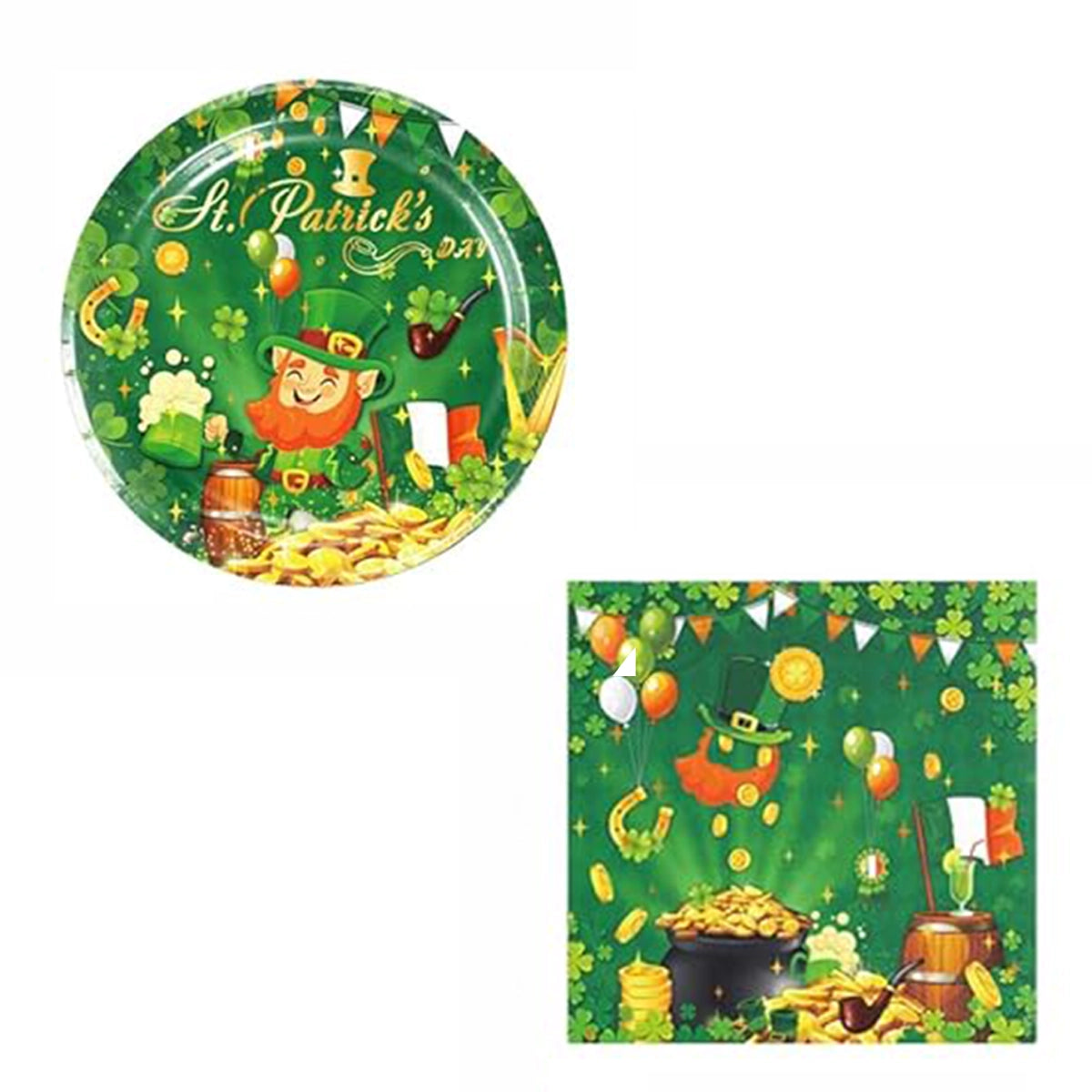 Kit de Platos y Servilletas, St. Patrick Day