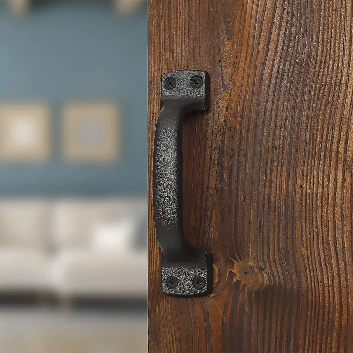 Manija de Puerta, Metal, Color Negro