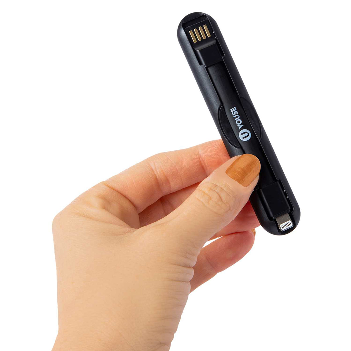 Soporte para Teléfono con Cable de 8 Pines, Color Negro