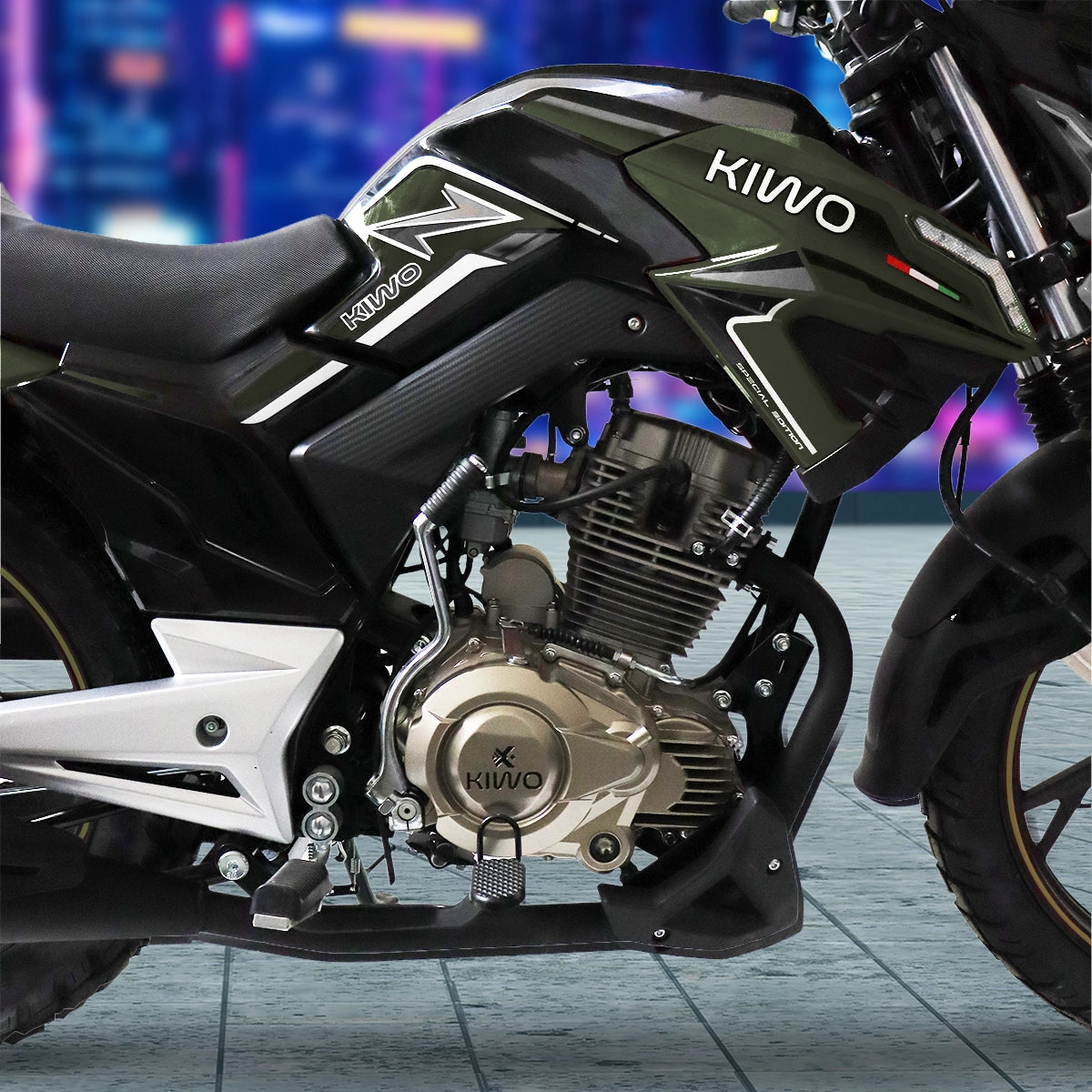 Motocicleta Kiwo Kaze 200 2025, Color Verde