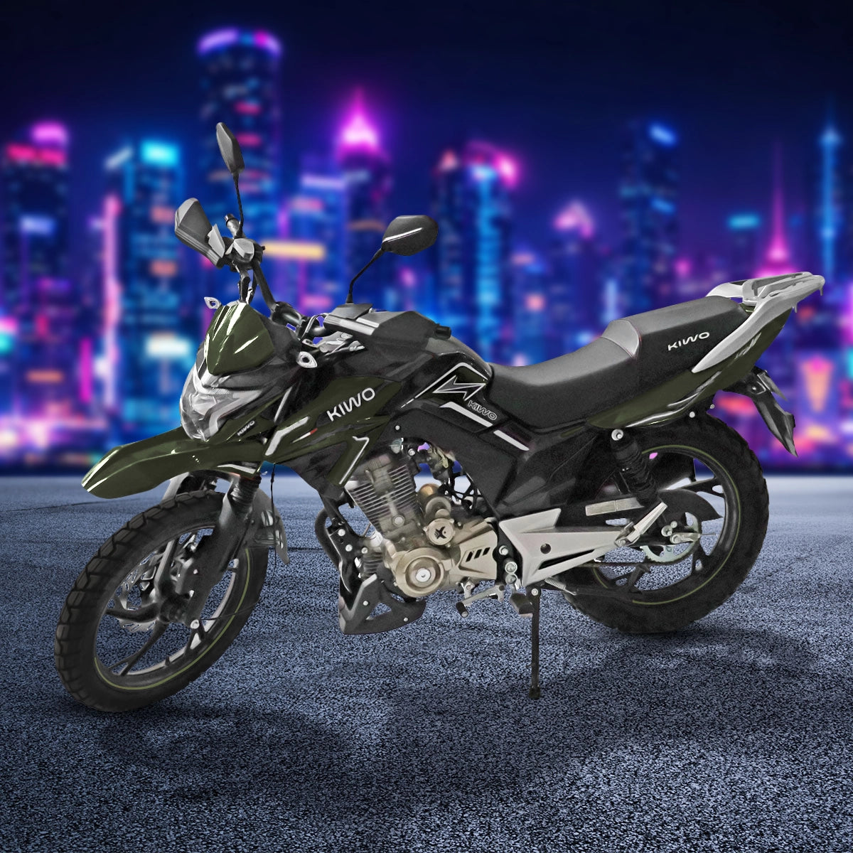 Motocicleta Kiwo Kaze 200 2025, Color Verde
