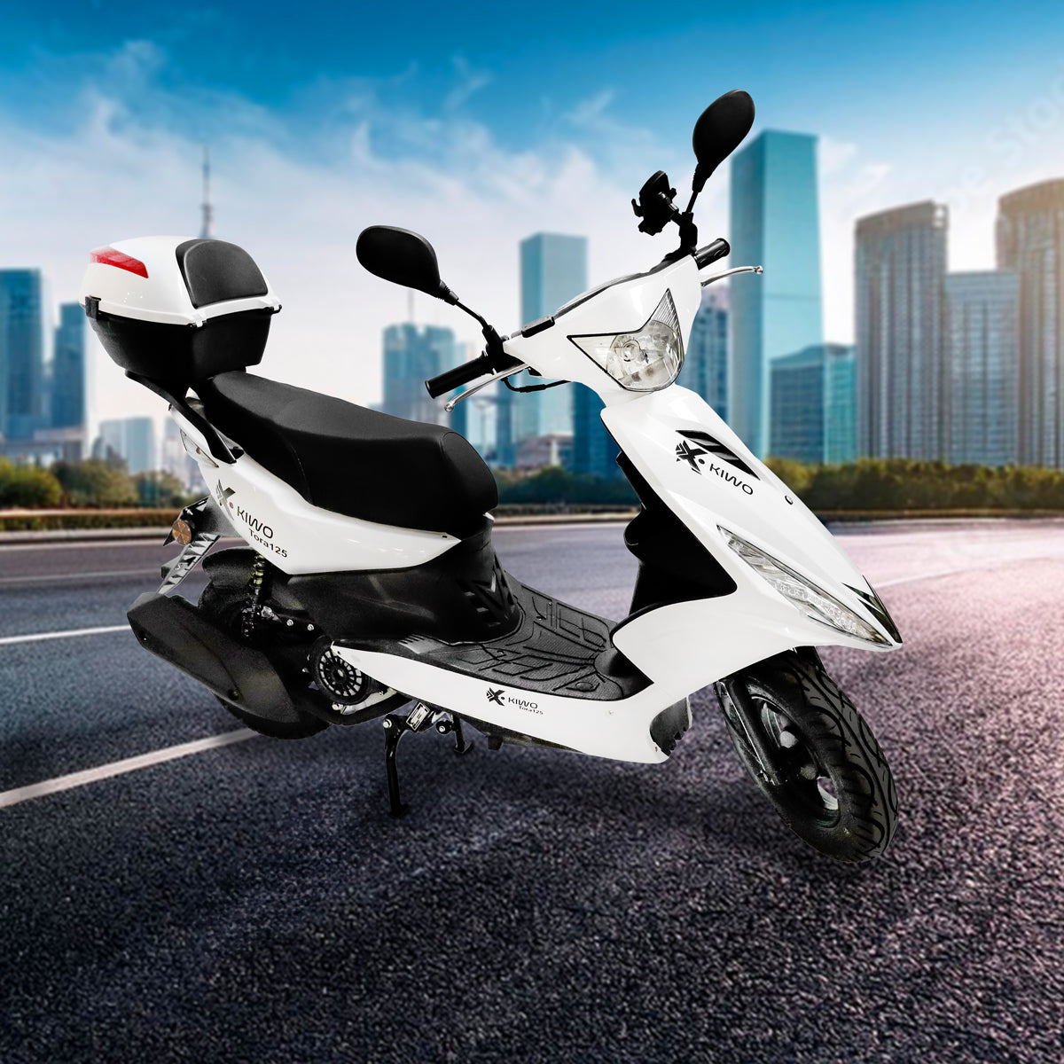 Motocicleta Kiwo Tora 125 2025, Color Blanco