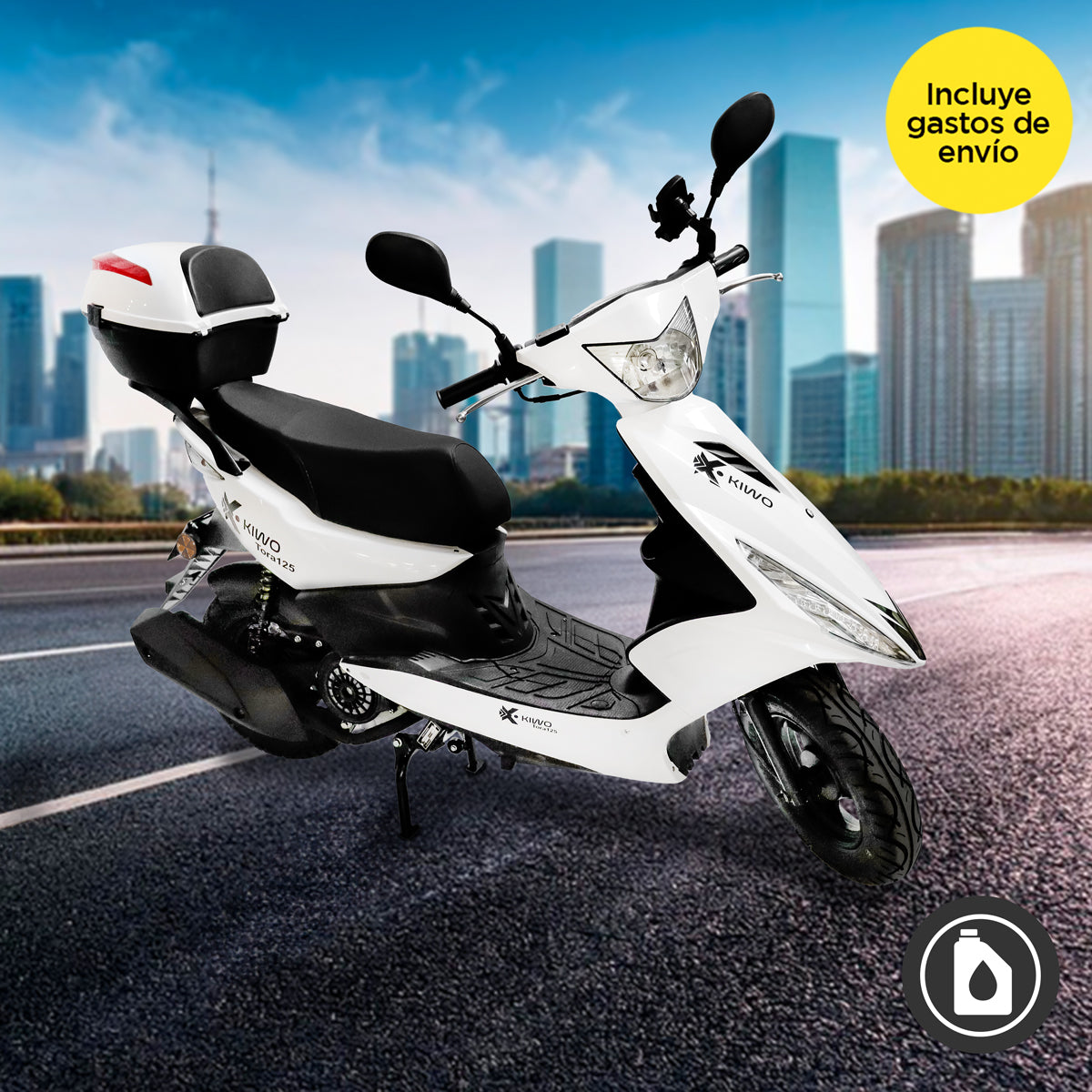 Motocicleta Kiwo Tora 125 2025, Color Blanco