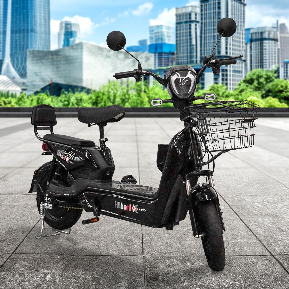 Bicicleta Eléctrica Hikari Negra, Kiwo