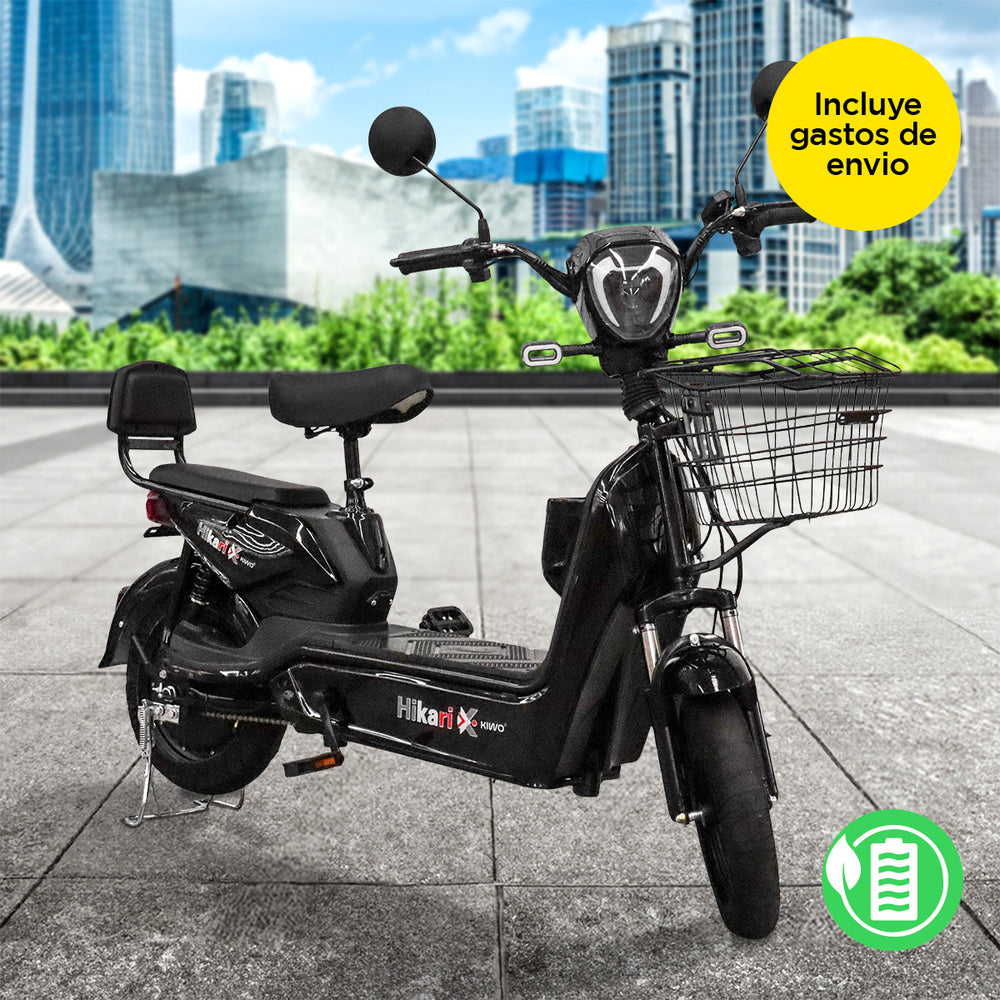 Bicicleta Eléctrica Hikari Negra, Kiwo
