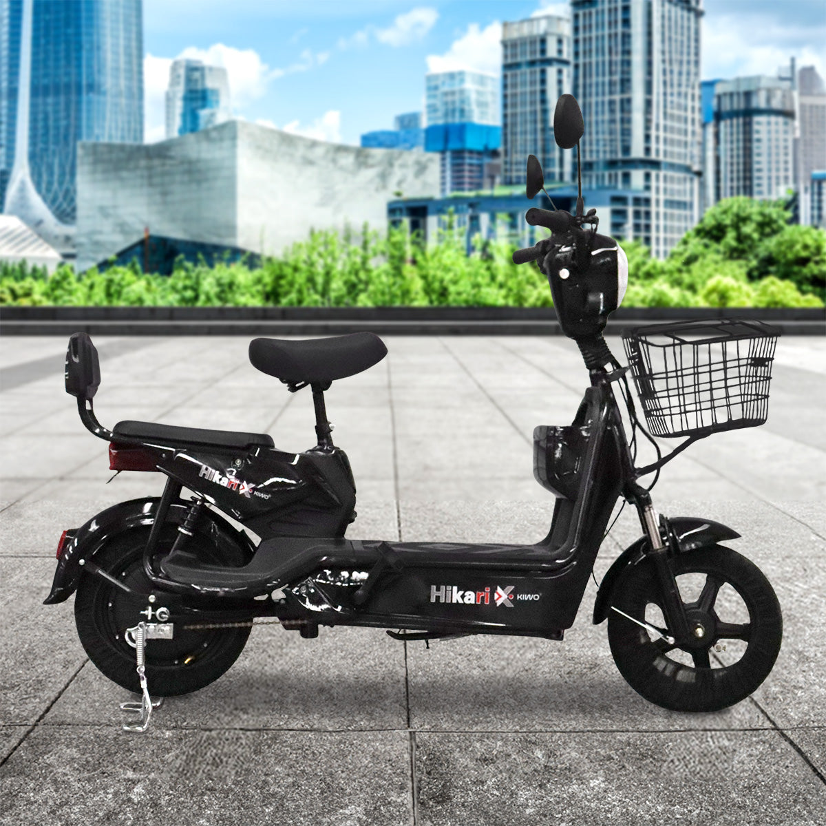 Bicicleta Eléctrica Hikari Negra, Kiwo