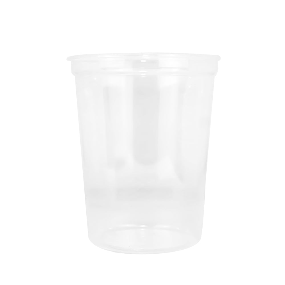 Vaso de Plástico con Tapa, Transparente, 10 pzas, 940 ml