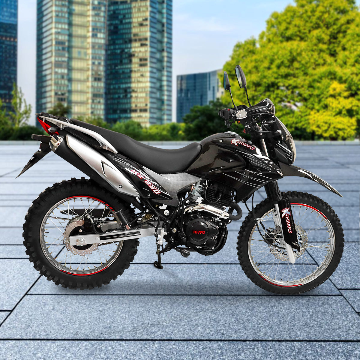 Motocicleta Kiwo KZ 250, 2025, Color Negro con Gris