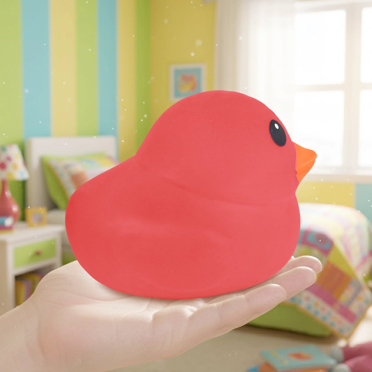 Squishy Antiestrés, Pato Jumbo, Color Rosa