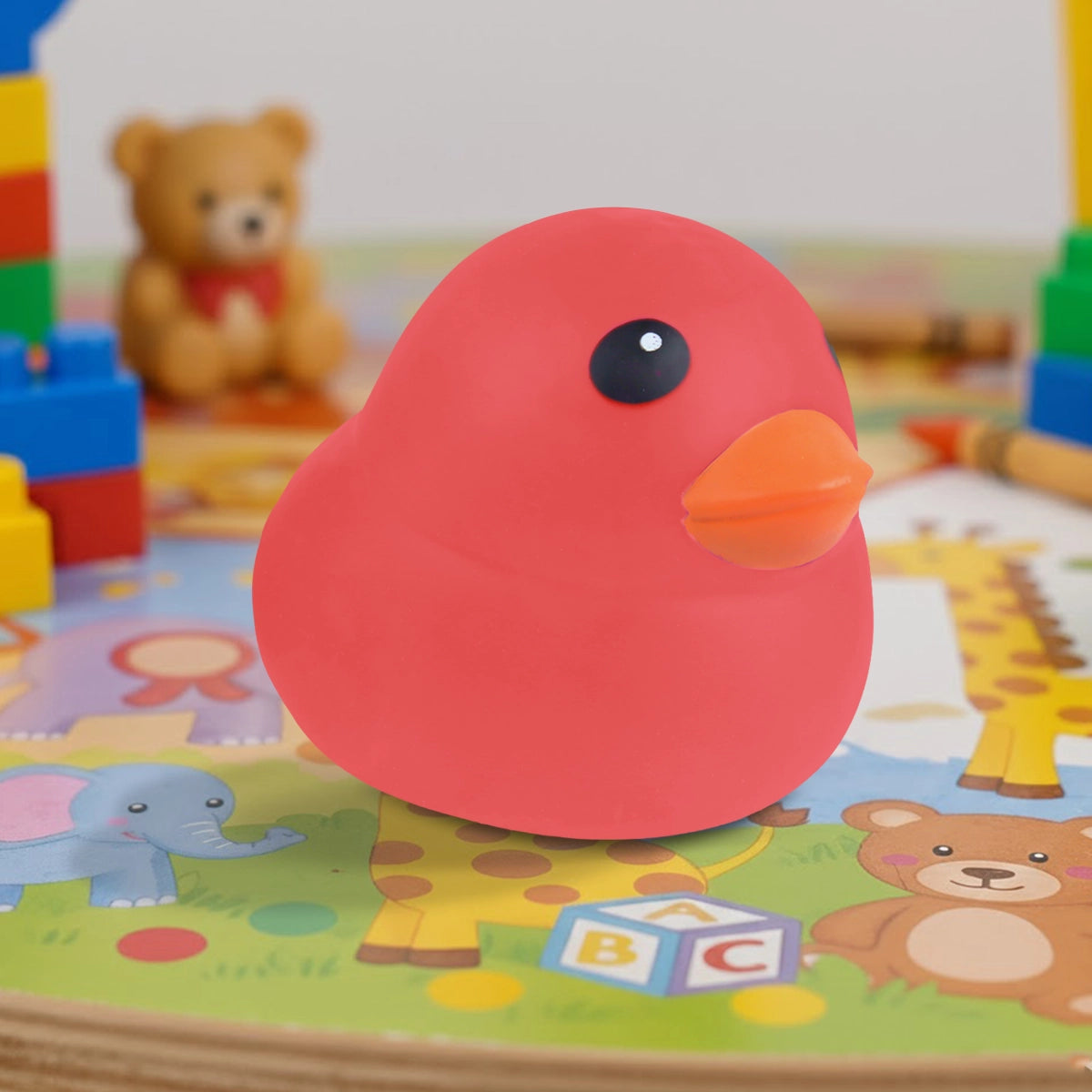 Squishy Antiestrés, Pato Jumbo, Color Rosa