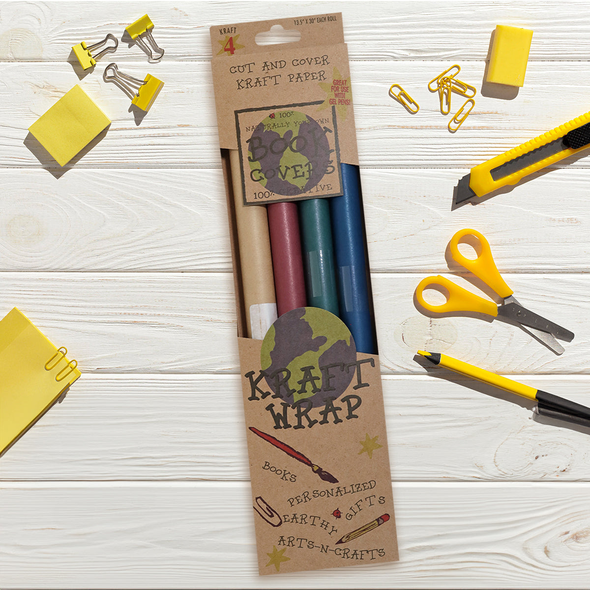 Forro Kraft, Colores, 4 pzas