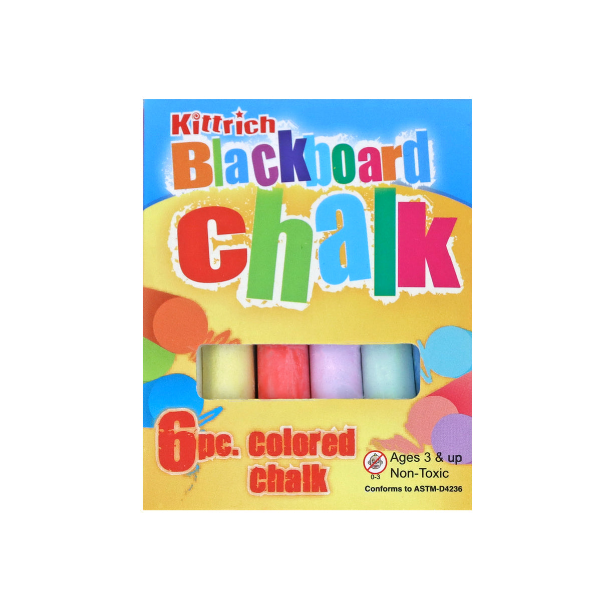 Gises Colores Kittrich, 6 Piezas