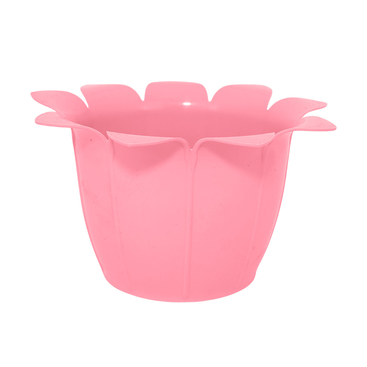Maceta Diseño Flor de Plástico, color Rosa